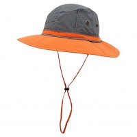 custom orange funny blank nylon waterproof bucket hat with string